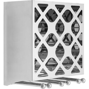 Novo 12 Bottle Silver Finish Wine Rack