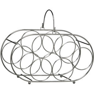 Mako Chrome 6 Bottle Oval Wine Rack