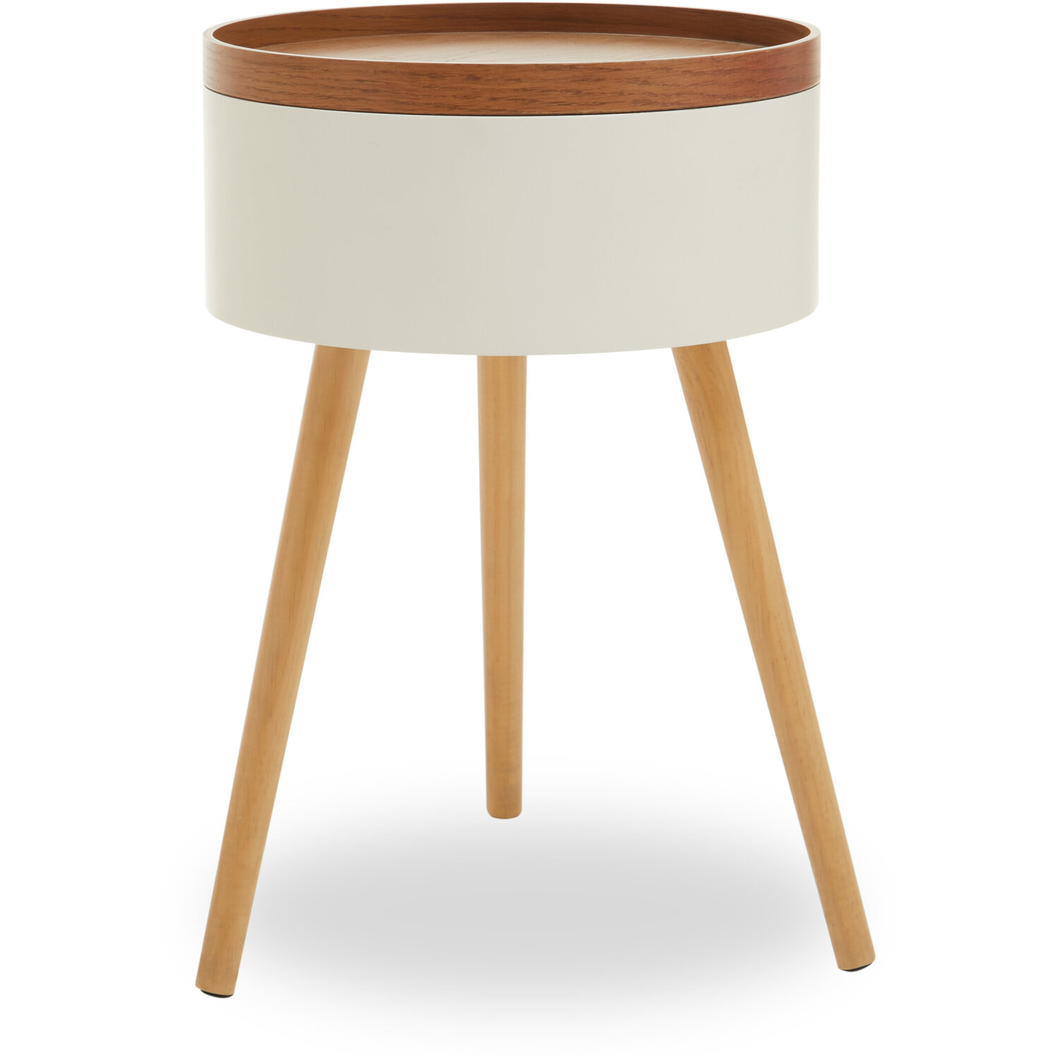 Viborg Storage Side Table - White
