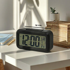Camran Black LCD Digital Clock