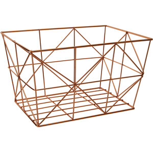 Vertex Copper Finish Tapered Wire Basket