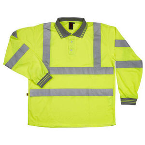 Warrior Unisex Adult Hi-Vis Long-Sleeved Polo Shirt