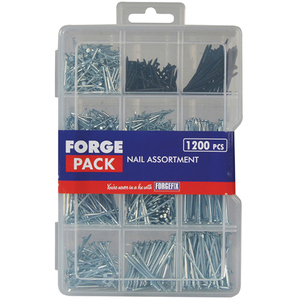 Forgefix Assorted Nail Kit Forgepack Kit, 1200 Piece