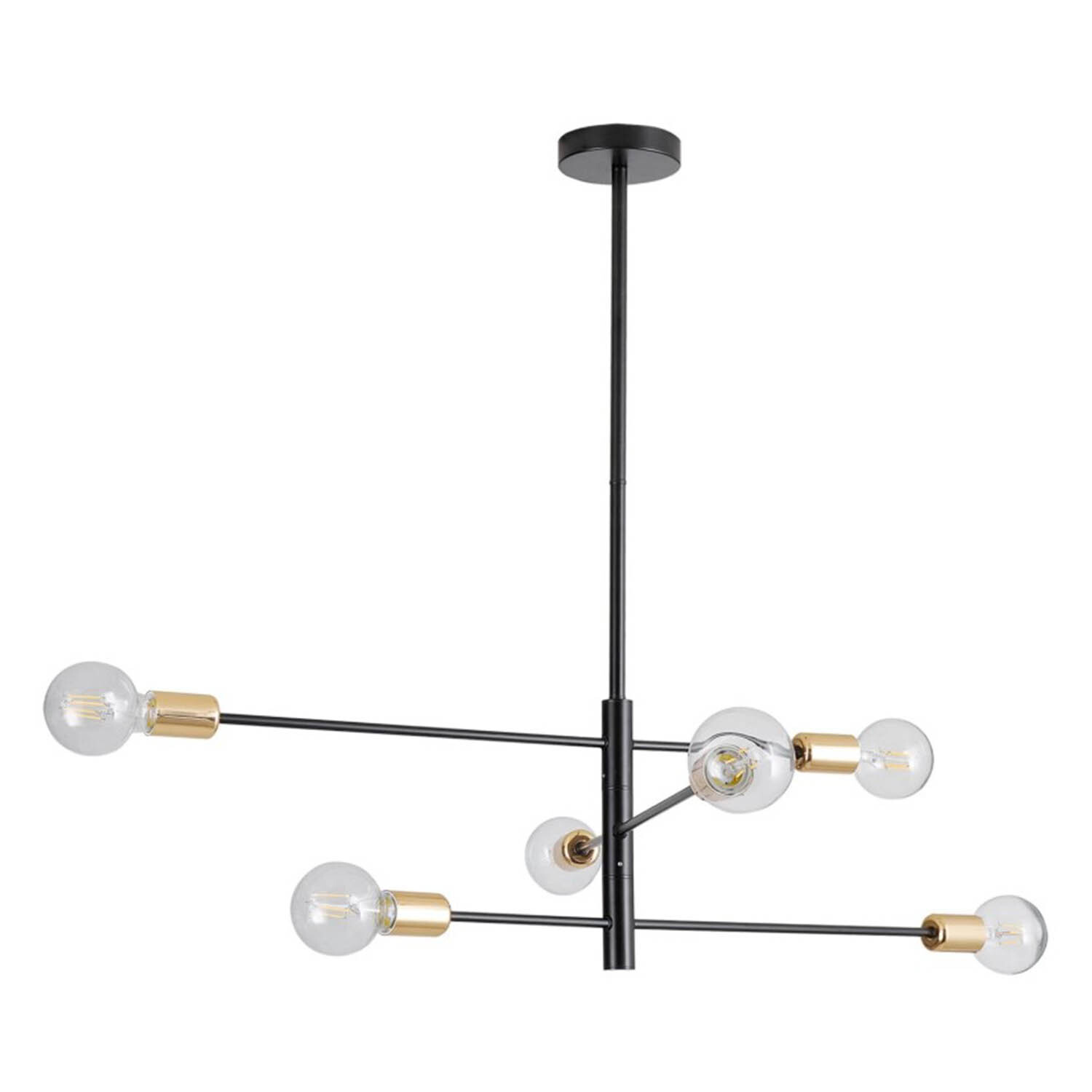 The Bath Plus Tb+ Adjustable 6 Light Metal Ceiling Light Fixture