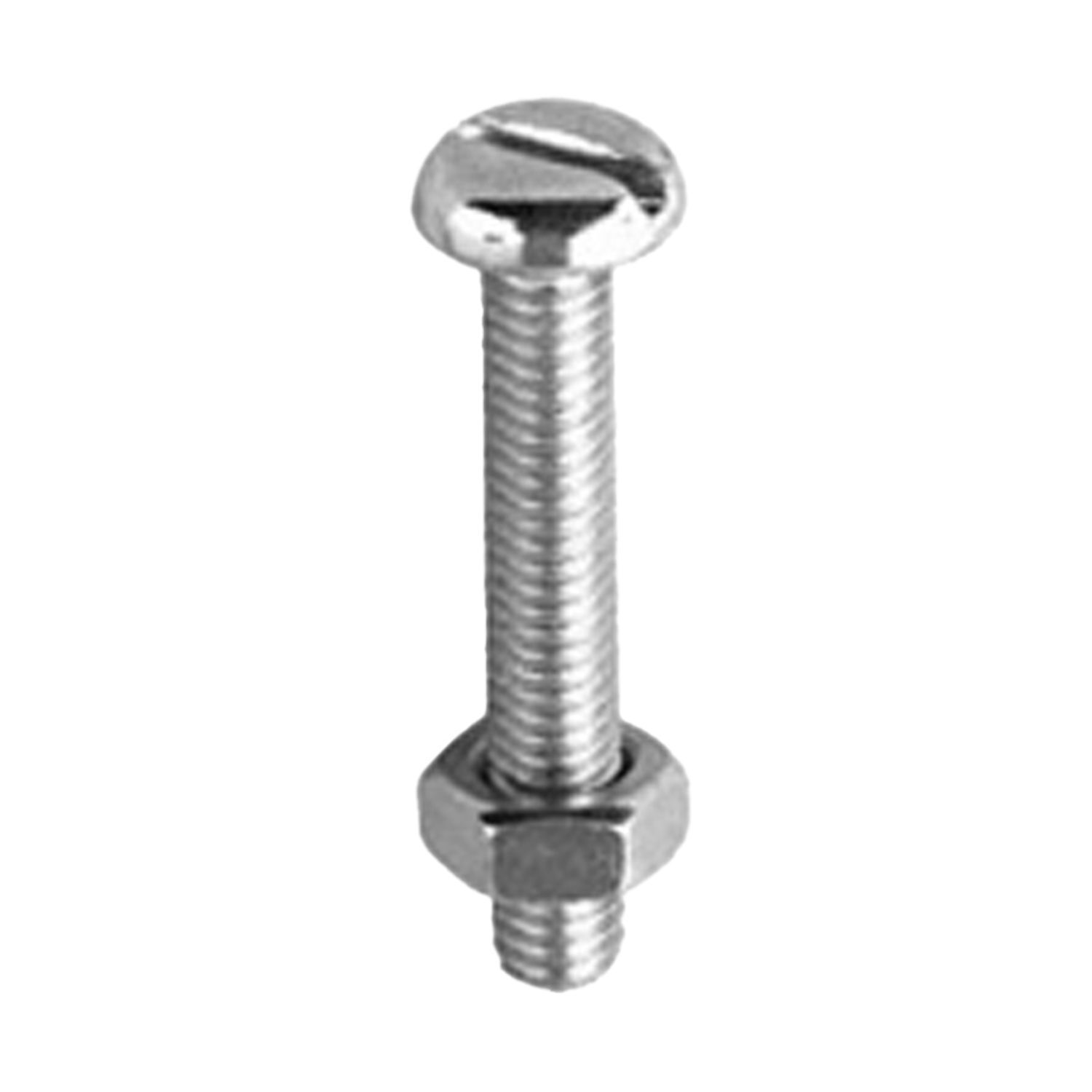 Securpak Zinc Plated Machine Screws Set (Pack Of 8) - Silver