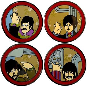 The Beatles Yellow Submarine Portholes Pin Badge Set (Pack of 4)