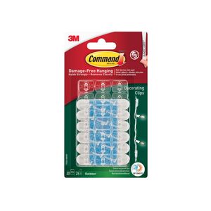 Command Clear Outdoor Decorating Clips (pack 20)