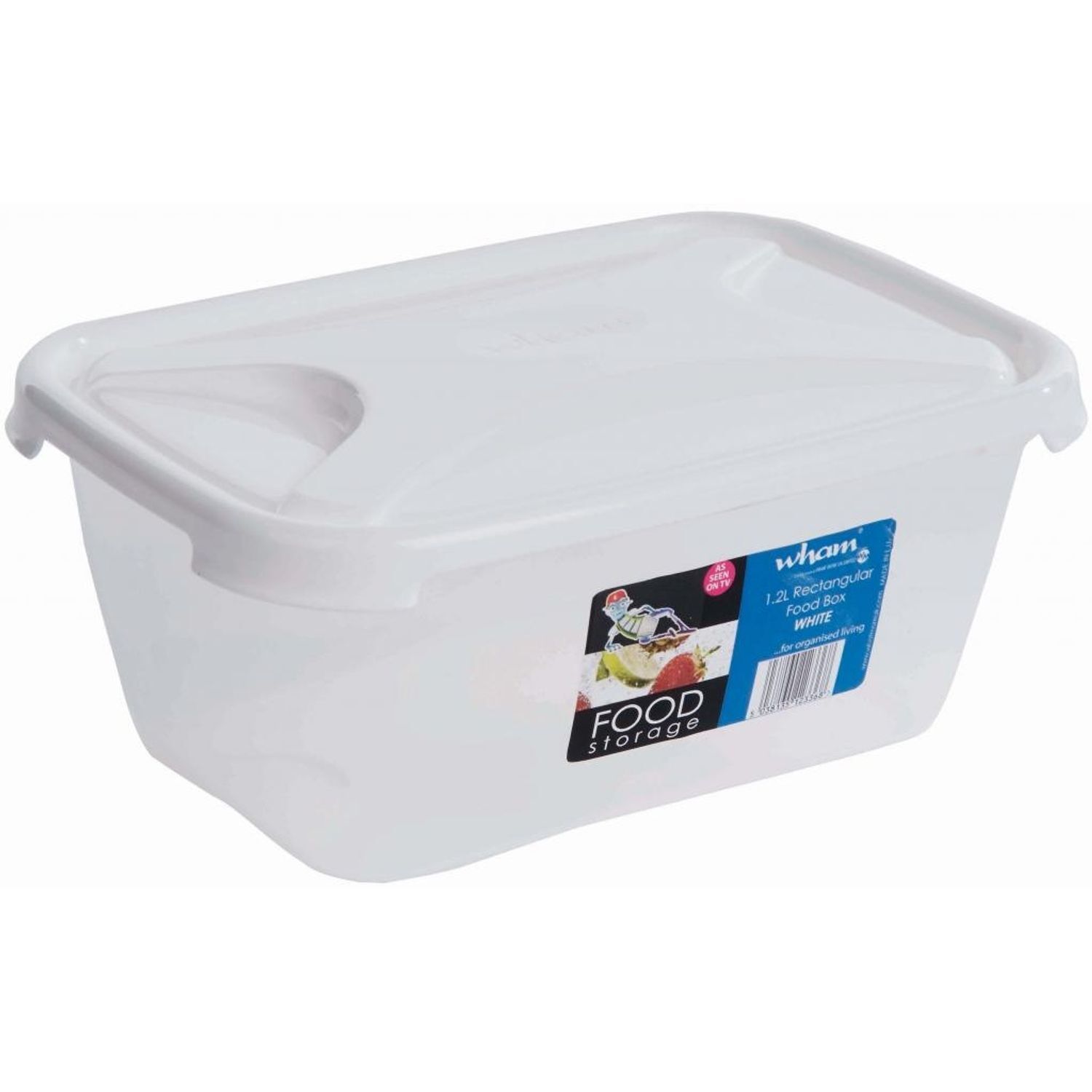 Wham (1.6L, White) Rectangular Food Storage Container - Image 2