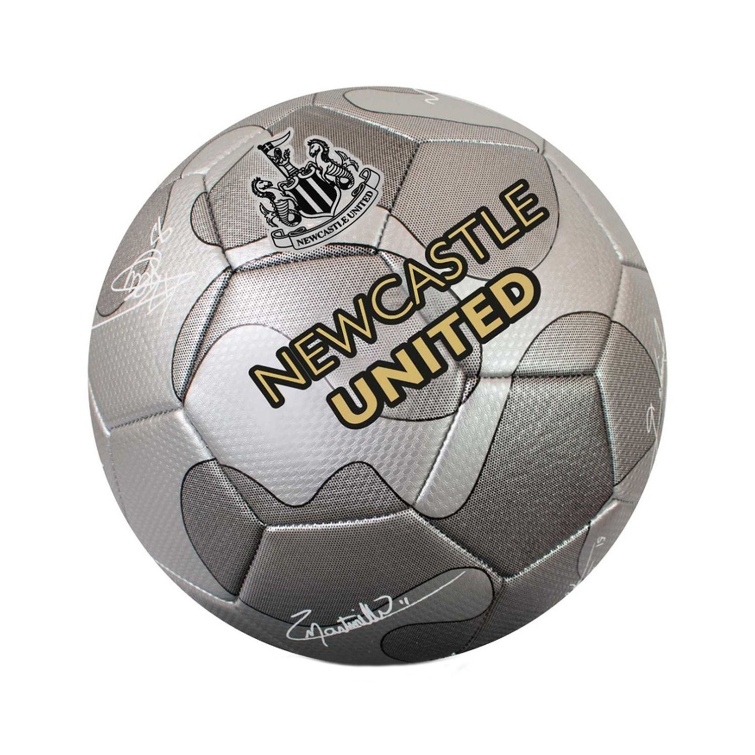 Newcastle United Fc Camo Signature 32 Panel Football - Silver
