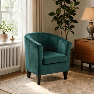 Dark Green Bedford Small Padded Curved Back Tub Chair shot 16028204