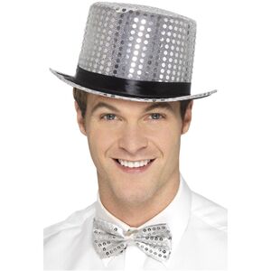 Smiffys Unisex Adult Sequins Top Hat