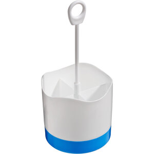 Kitchen Brights Blue and White Plastic Cutlery Caddy