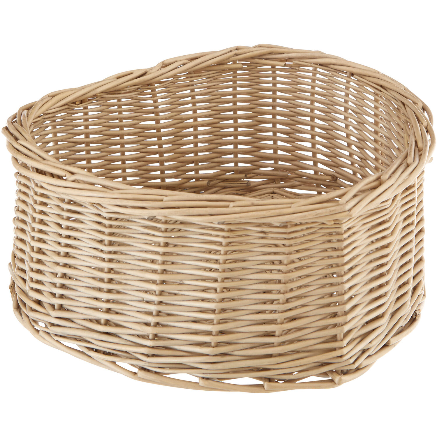Image of Grey Heart Shape Willow Basket -&hellip;
