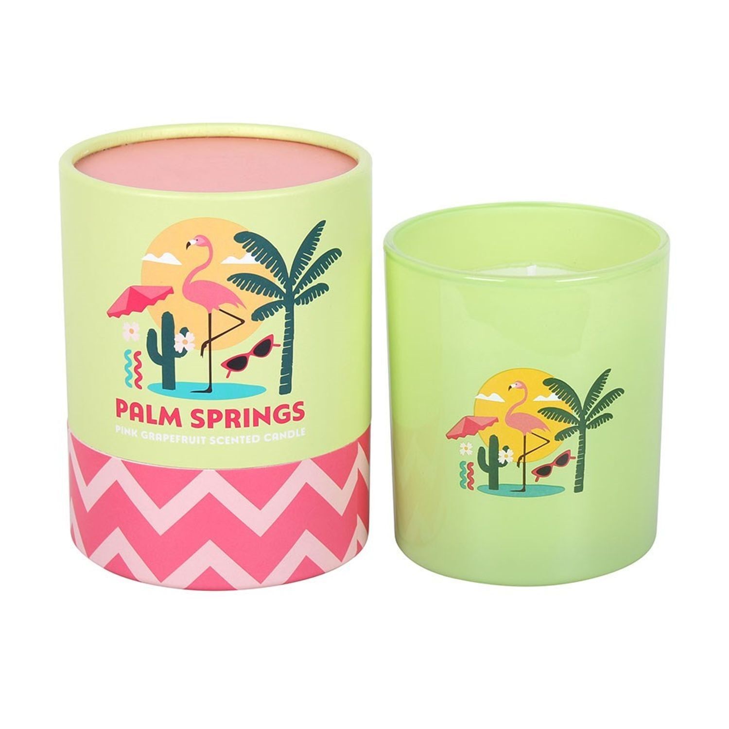 Something Different Palm Springs Pink Grapefruit Scented Candle - Yellow