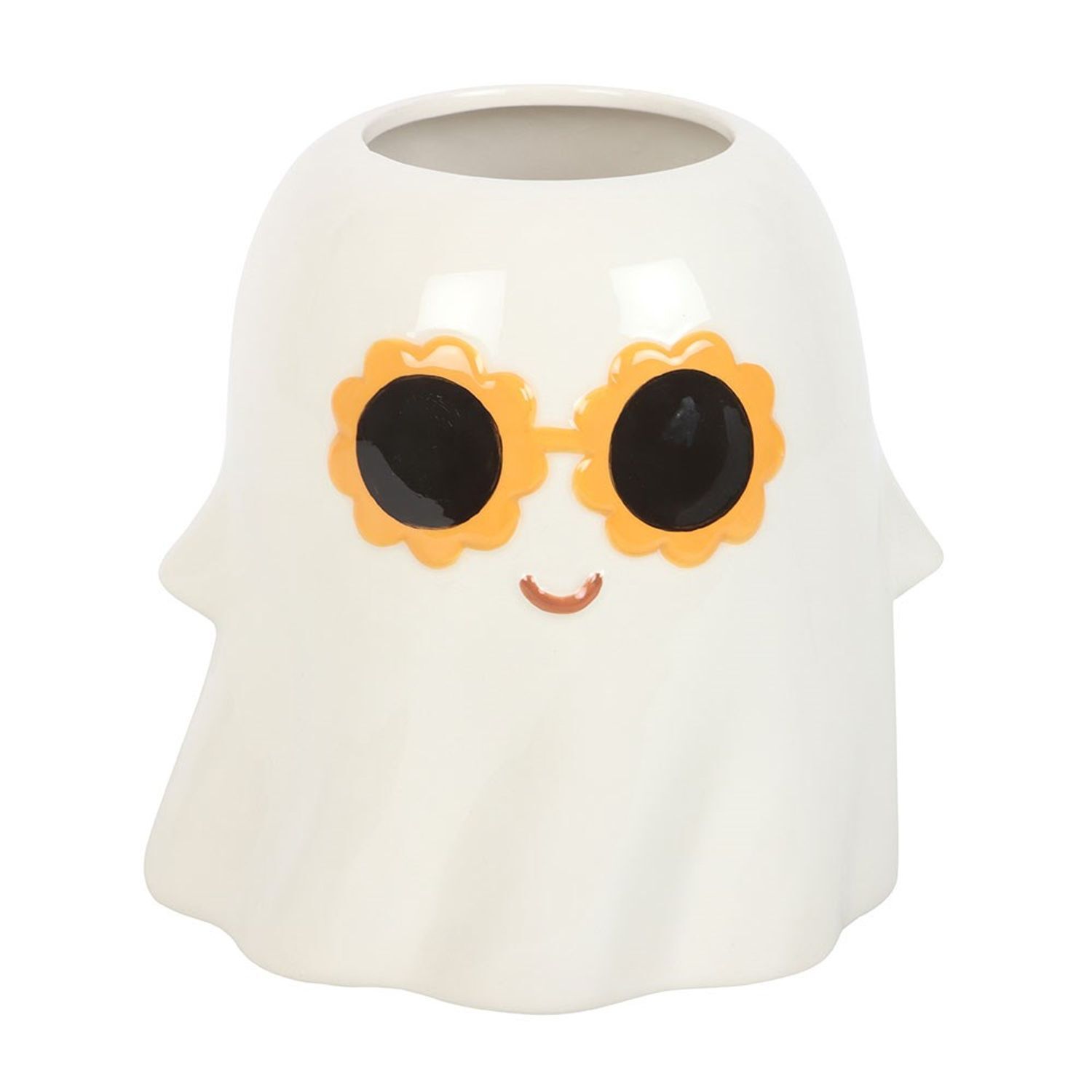 Something Different Groovy Ghost 1200Ml Vase - White/Yellow/Black