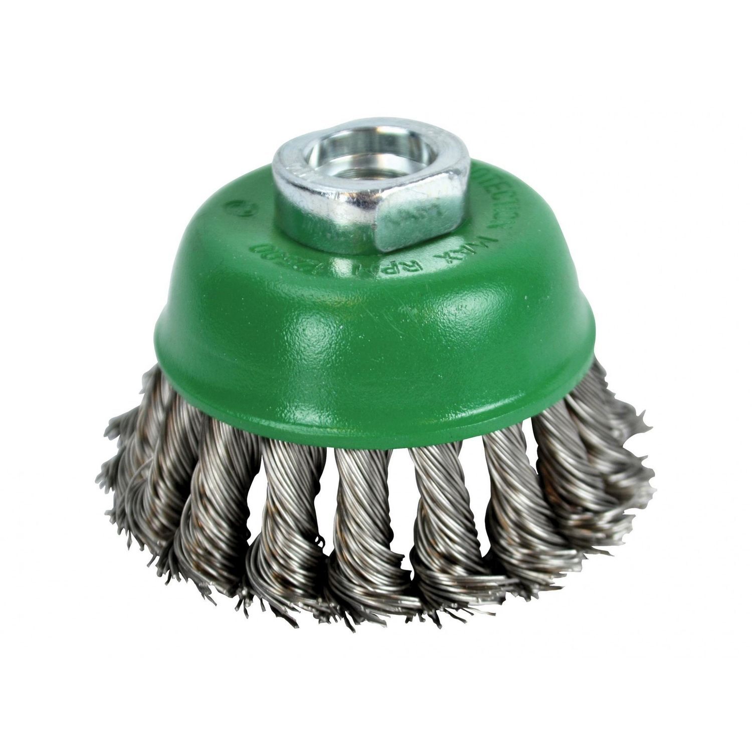 Faithfull Wire Cup Brush Twist Knot 65Mm M14x2, 0.50Mm Stainless Steel Wire - Multi Colour