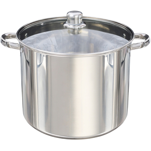 Buckingham Deep Stock Pot 26 cm, 11 L Stainless Steel with Glass Lid
