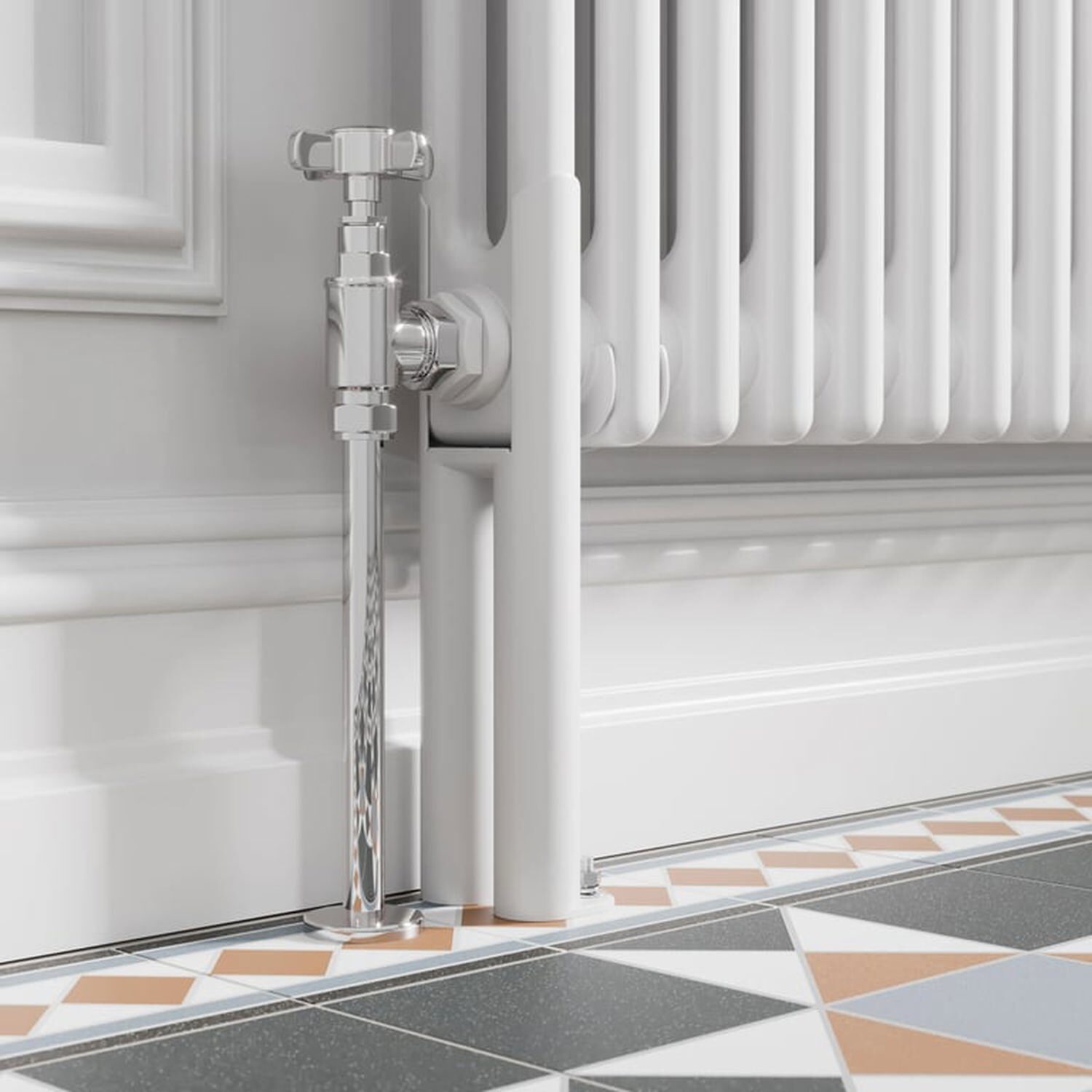 Temprazo White Legs For Traditional Radiator - Double Bar - White