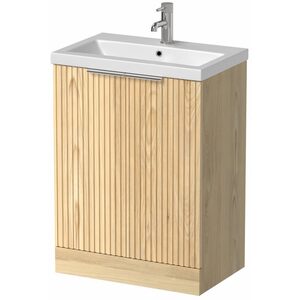 Wood Back to Wall Toilet & Vanity Unit with Basin-Wood