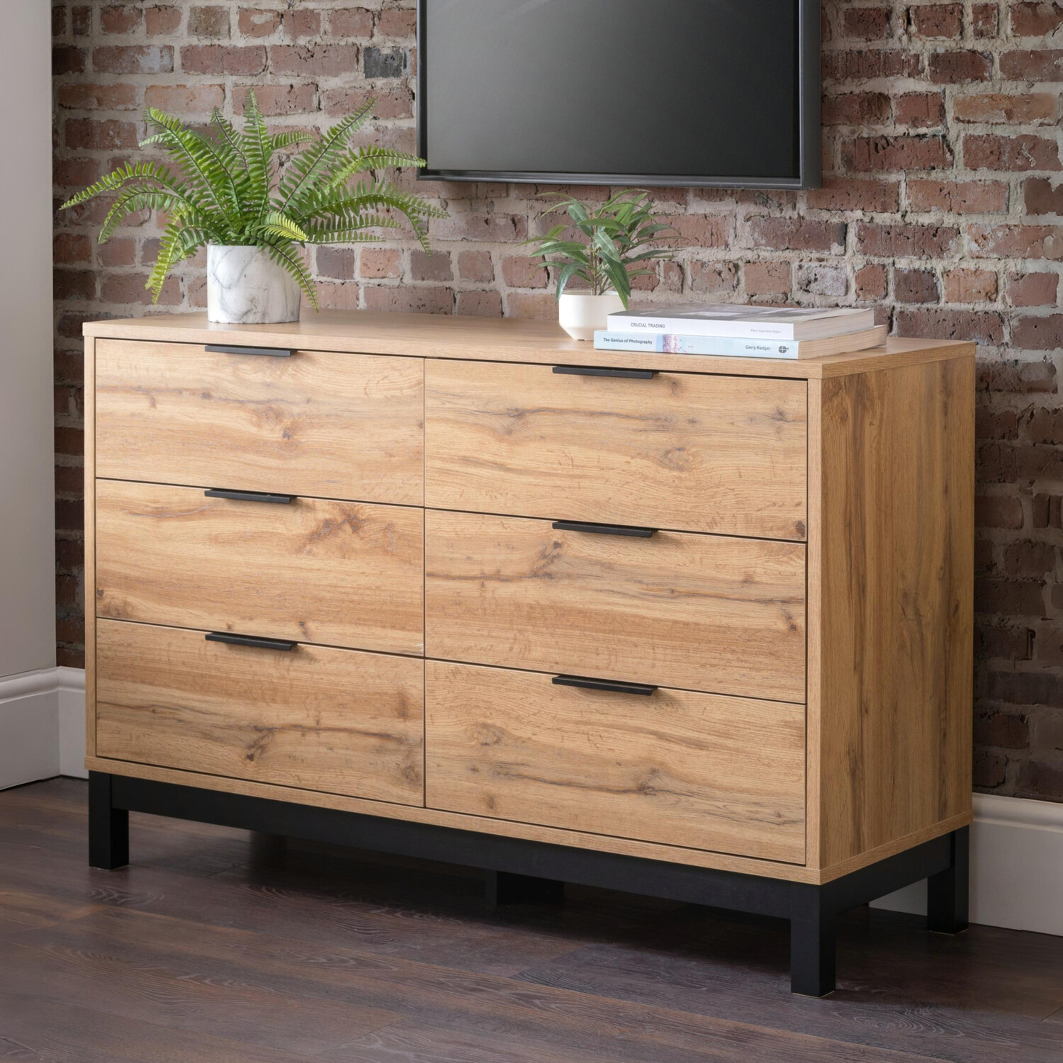 Julian Bowen Bali 6 Drawer Wide Chest - Oak - Image 7
