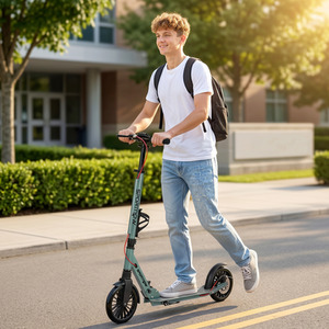 SPORTNOW Foldable Kick Scooter with 200 mm Big Wheels