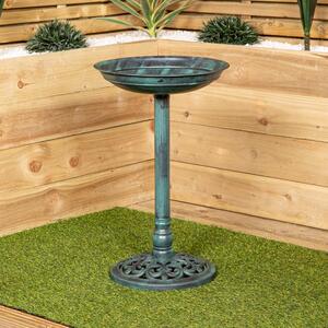 Green Bronze Effect Garden Twin Bird Bath with Bird Sculptures shot 16981474