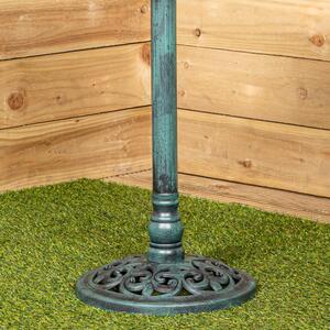Green Bronze Effect Garden Twin Bird Bath with Bird Sculptures shot 16981489