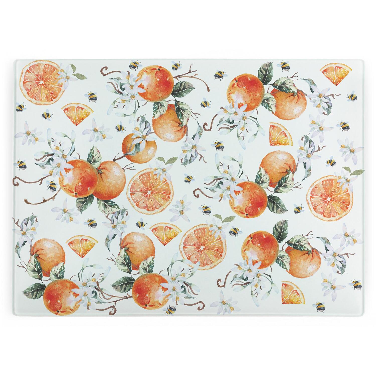 Image of Tangerines Glass Chopping Board - Fruits&hellip;