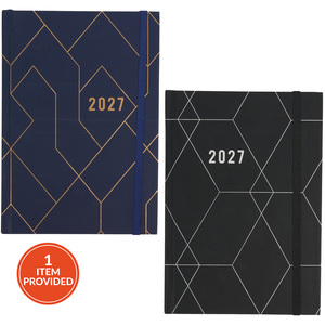 2027 A5 Foiled Geometric Diary