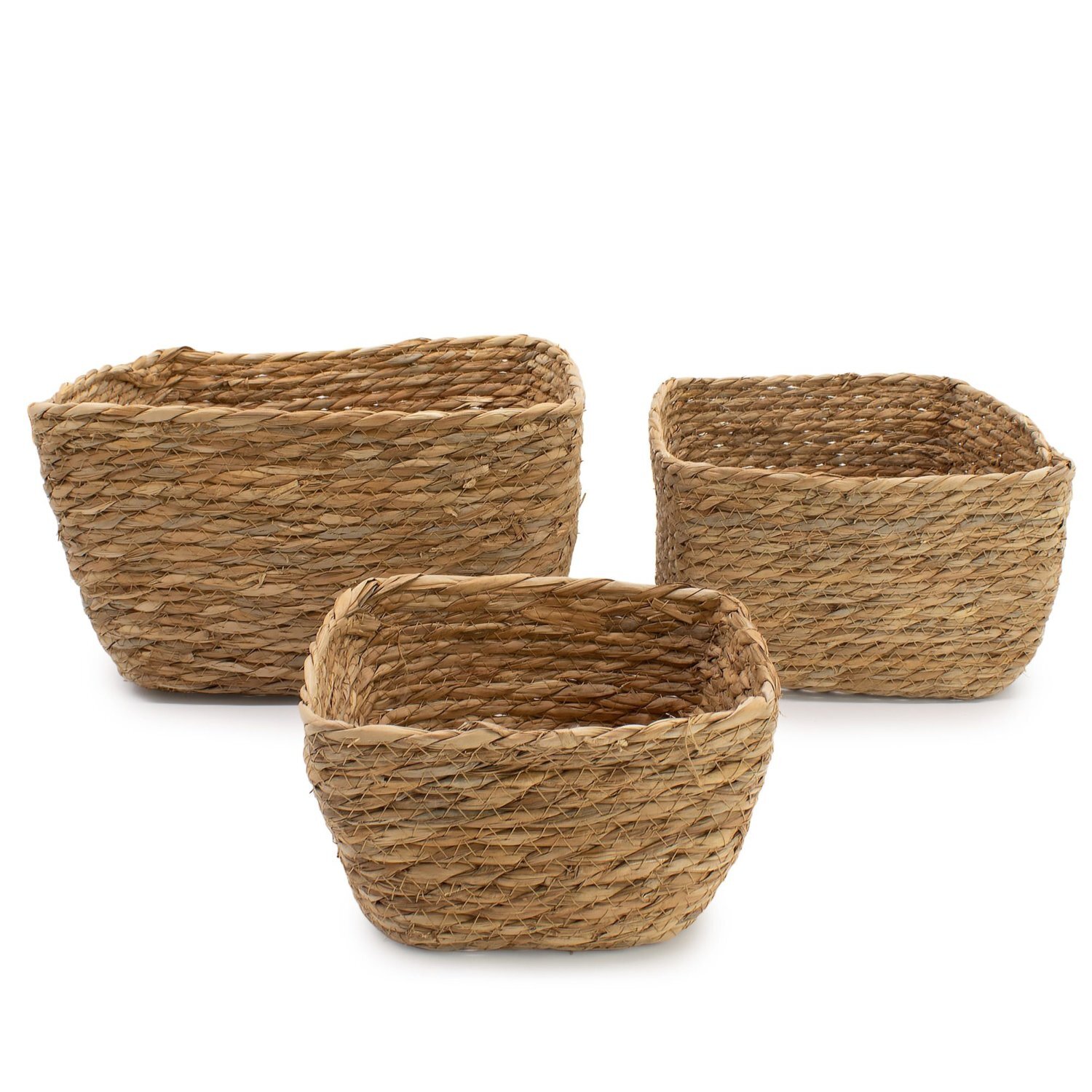 Image of Natural Seagrass Square Basket Set of&hellip;