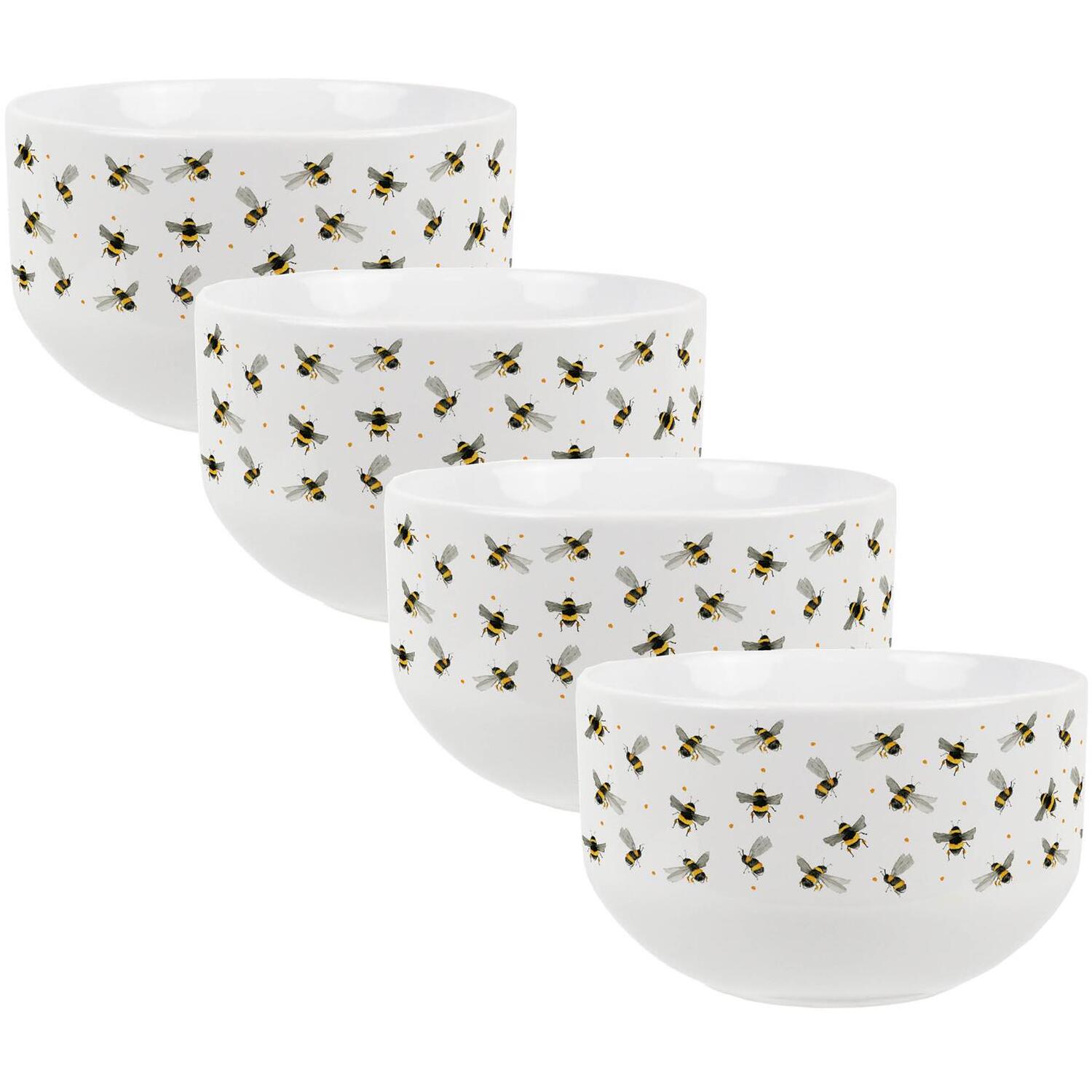 Image of Watercolour Bees Ceramic Bowl - Yellow&hellip;