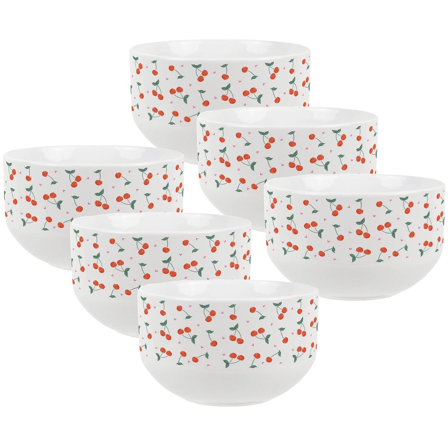 Image of Cherries Ceramic Bowl - Red /&hellip;