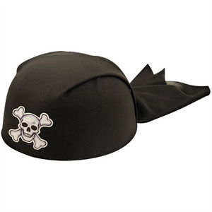 HalloweenBlackAdultPirateBandanaHat
