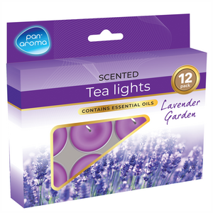 Pack of 36 Lavender Garden Scented Colour Tea-Lights