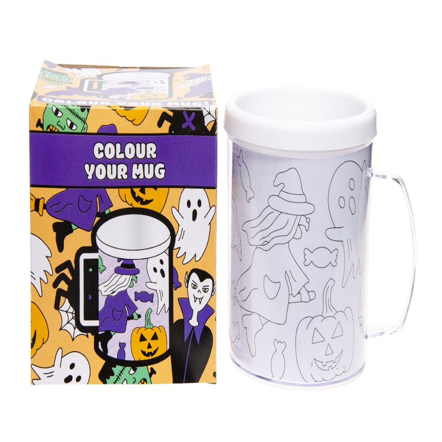 - Halloween Theme Color Your Own Mug- Theme Party Bag Filller Gifts - Image 2