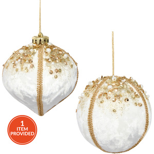 Velvet Embellished Bauble