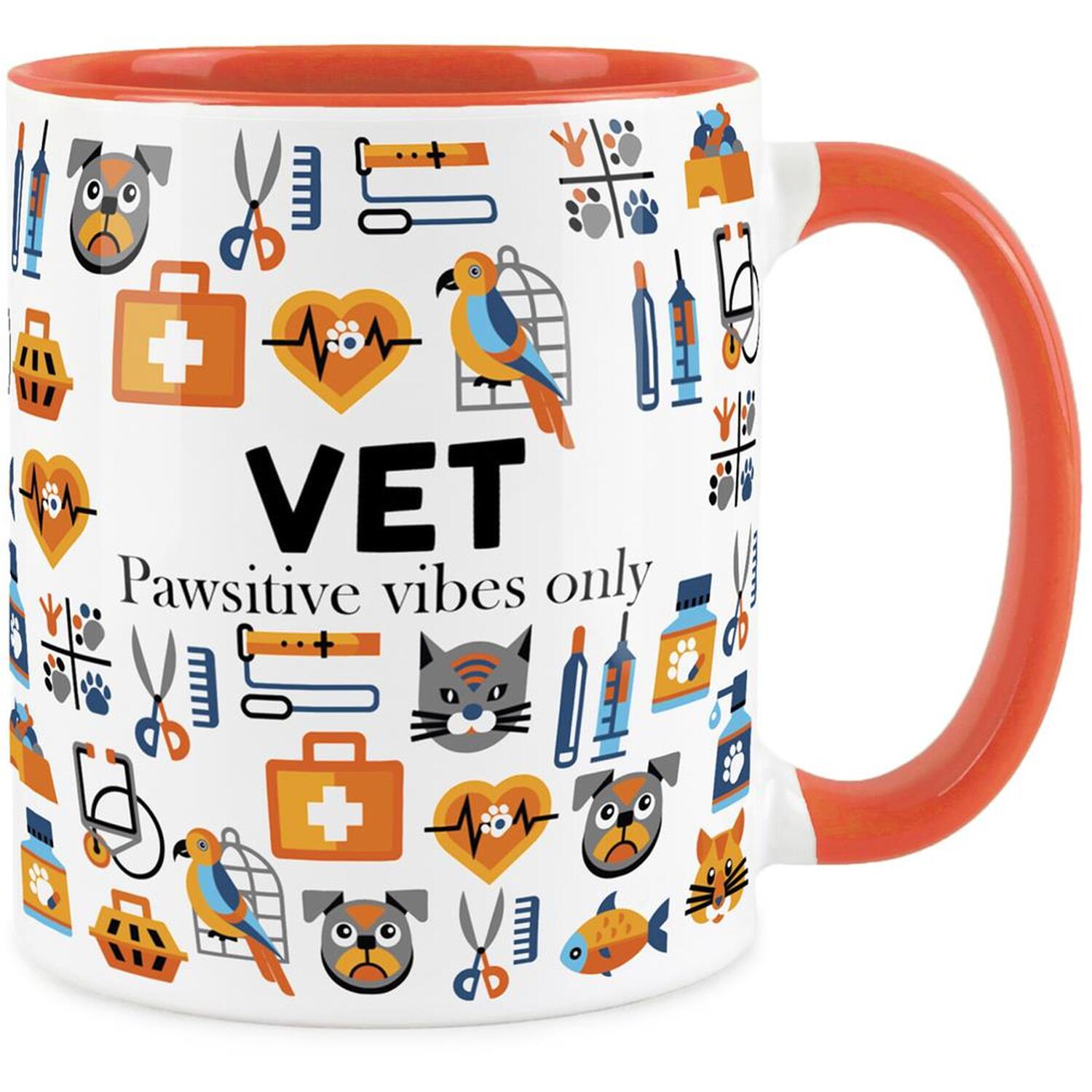 Vet Mug - Humourous Trades Funny Novelty Gift - Tea/Coffee Orange Ceramic Cup - Image 2
