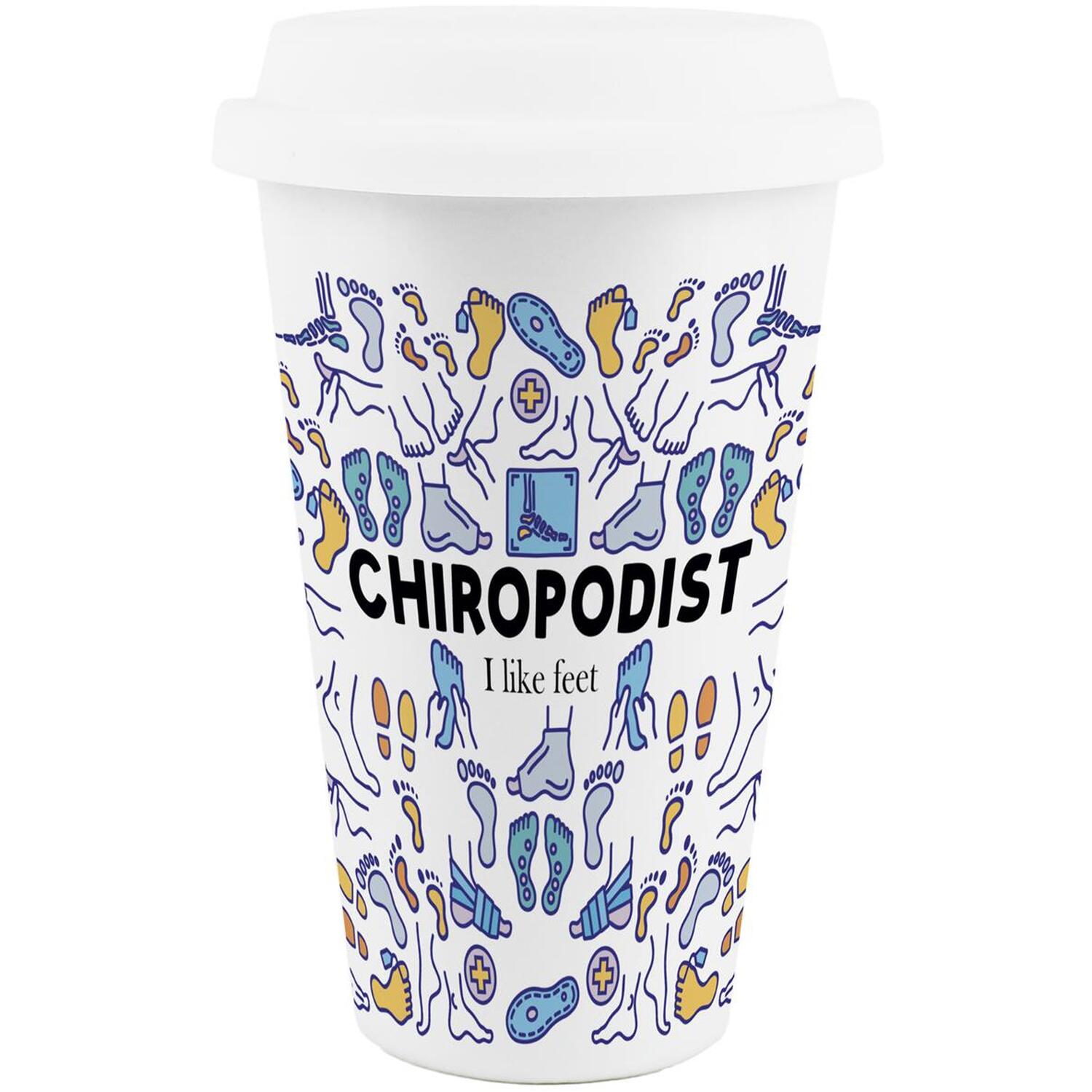 Image of Novelty Chiropodist Ceramic Travel Mug -&hellip;