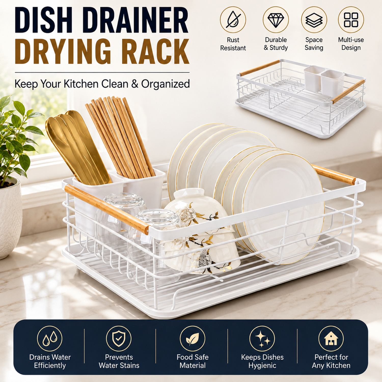 Image of Dish Rack - White