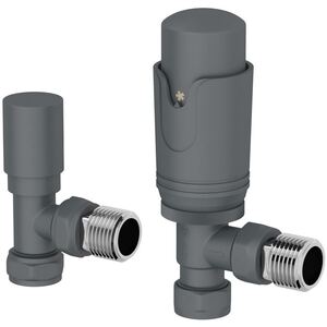 Angled Thermostatic Radiator Valve and Lockshield Set-PWTRV004