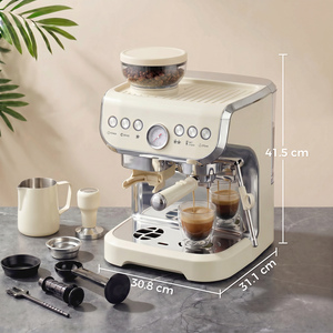 Cream White HOMCOM Espresso Machine Good Housekeeping Institute Approved shot 18190989