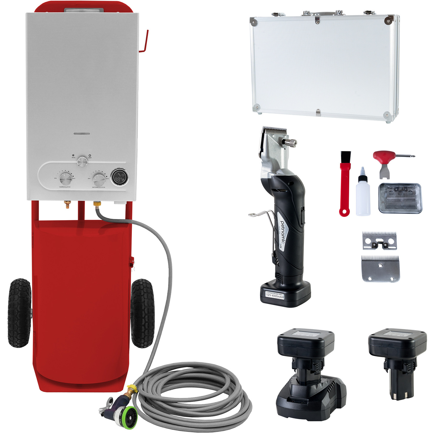 Monstershop Unisex Red Deluxe Horse Shower & Cordless Clippers - Image 2