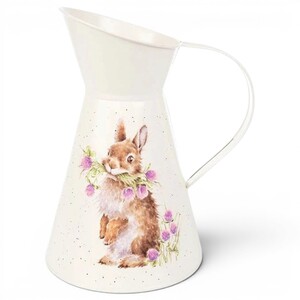Rabbit and Floral Flower Jug