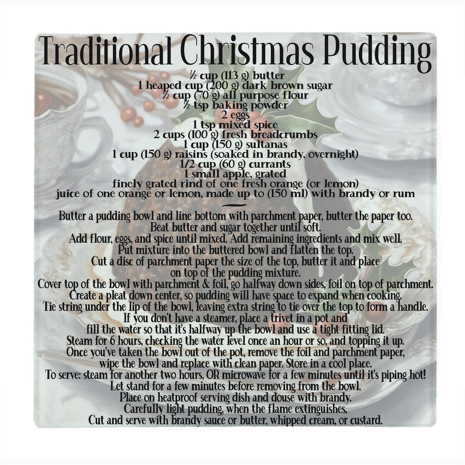 Image of Christmas Pudding Recipe Large Square Worktop&hellip;