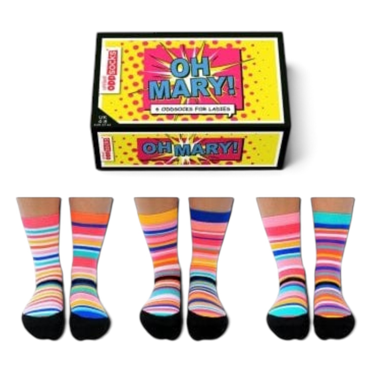 United Odd Socks Oh Mary - Ladies Novelty Socks - Multicolored - Image 3