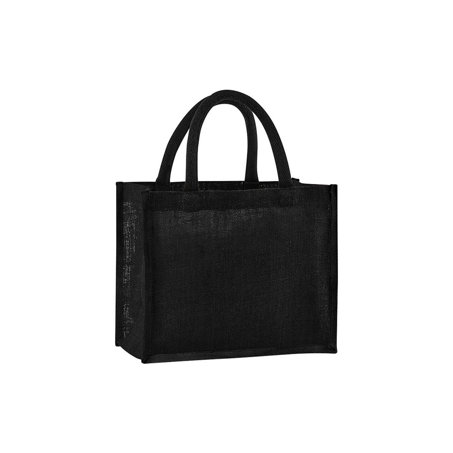 Westford Mill Midi Starched Jute 14L Tote Bag A - Black / White