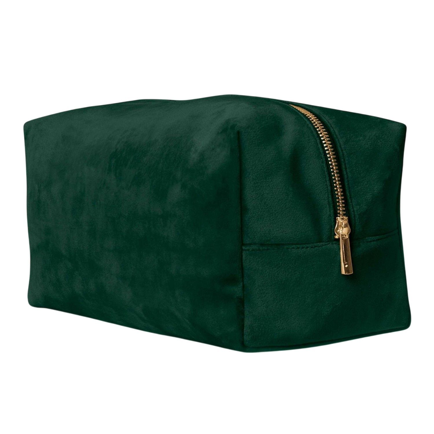 Bagbase Velvet Toiletry Bag C - Dark Emerald