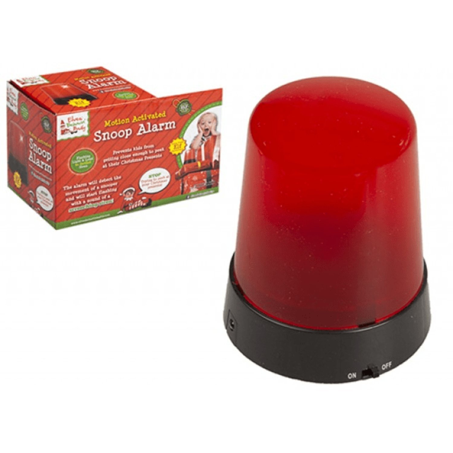 Kdmd Motion Activated Elf Snoop Alarm 2 Pack - Red
