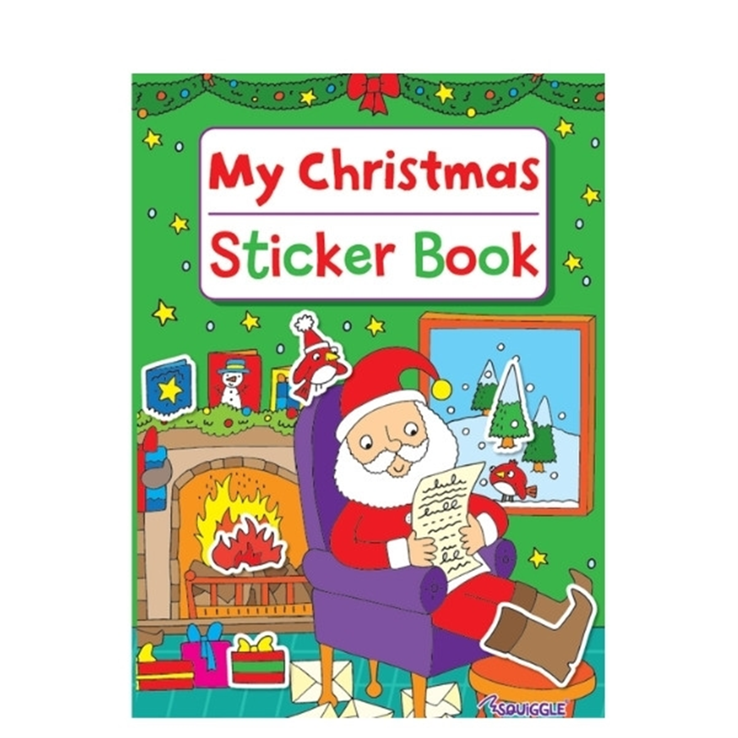 Christmas Sticker Activity Book A4 Kids Colouring Games Stickers Xmas Fun - Image 3