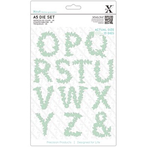 Xcut A5 Dies, Floral Alphabet O-Z Carbon Steel, Art & Craft, Cutting Tool